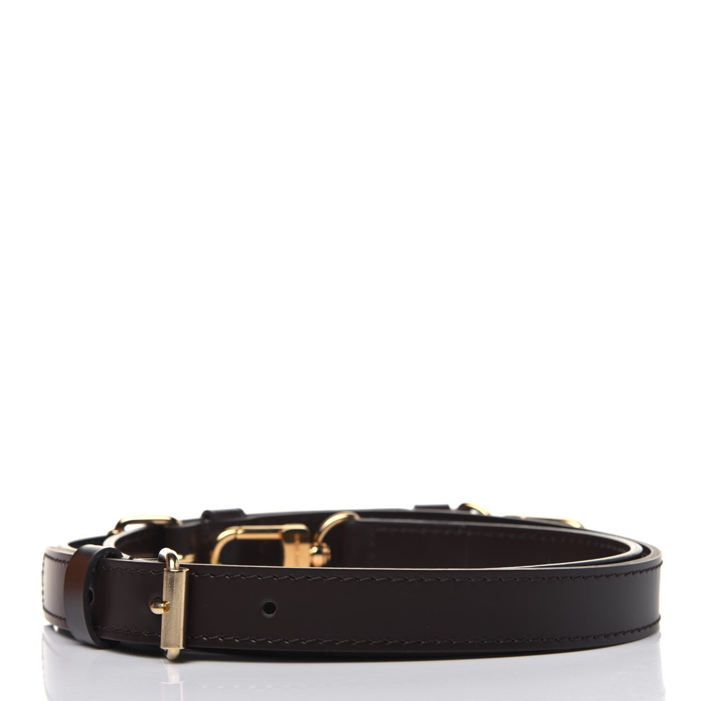 Calfskin Adjustable Speedy Bandouliere Shoulder Strap Brown