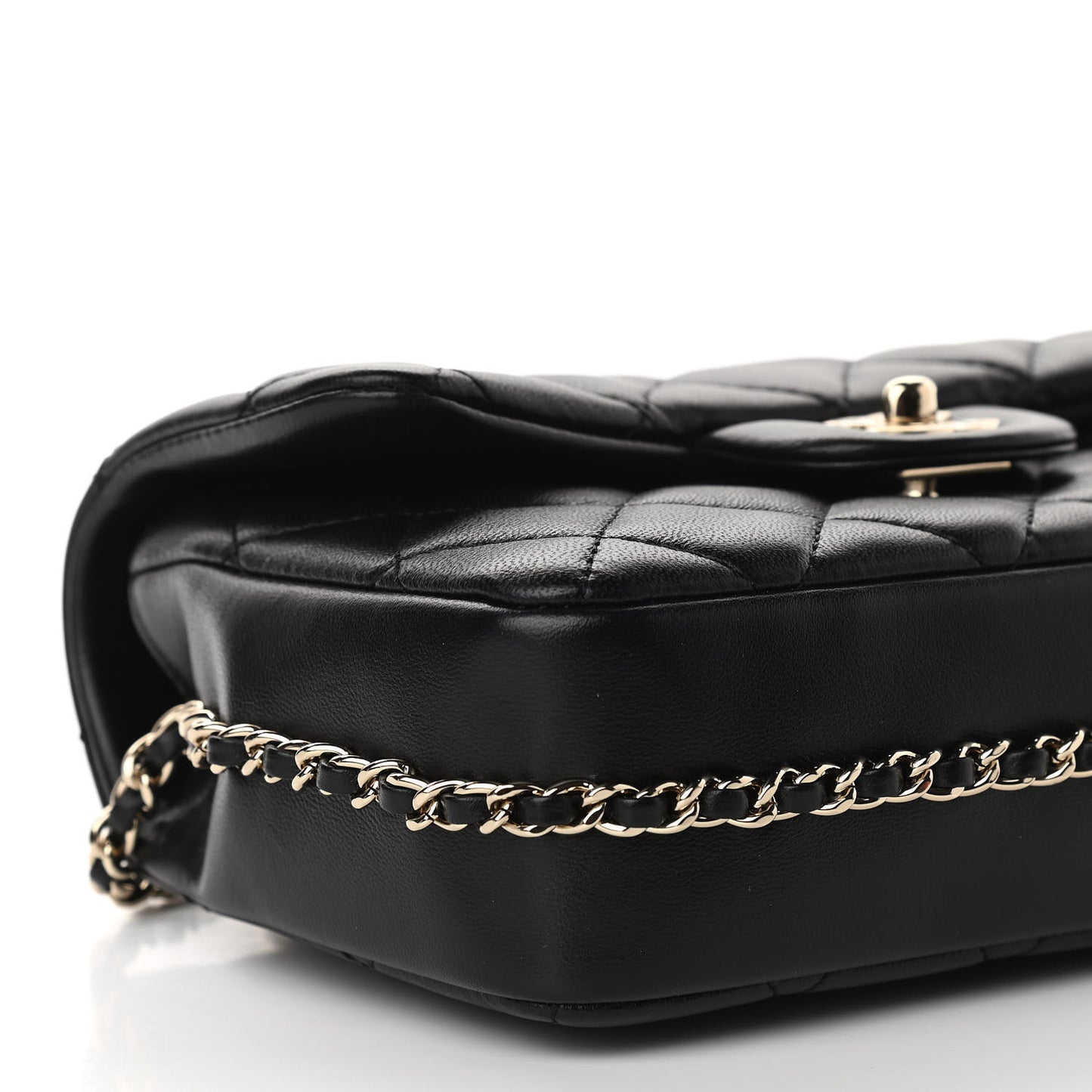 Lambskin Quilted Small My Precious Flap Black