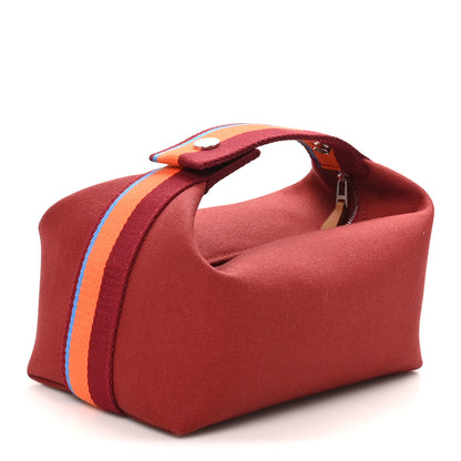 Hermes Cotton Canvas H Pavillon Small Bride-A-Brac Pouch Rouge H 3 of 7