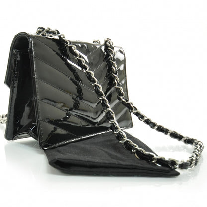 Chanel Patent Small Chevron Flap Black 3 of 8