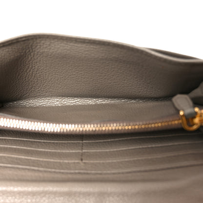 Prada Vitello Daino Metal Continental Flap Wallet Argilla 5 of 8