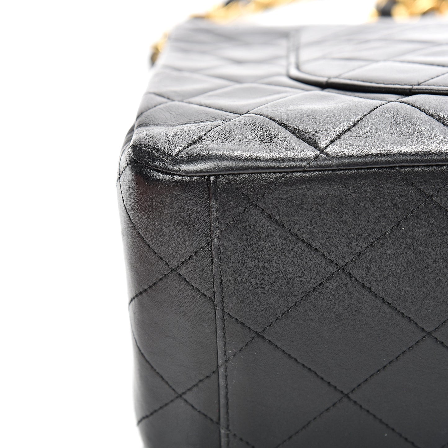 Lambskin Quilted XL Jumbo Single Flap Black