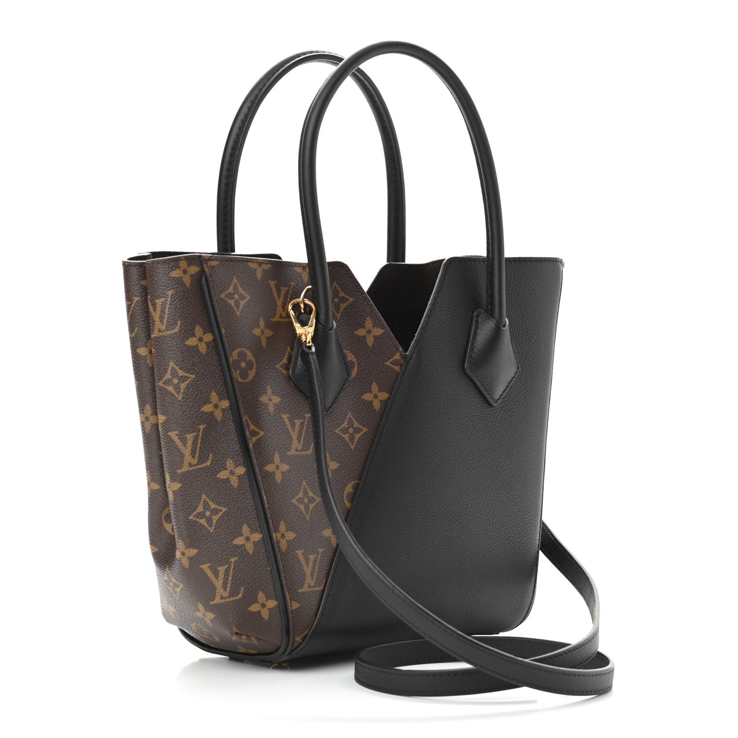Louis Vuitton Calfskin Monogram Kimono Tote PM Black 3 of 8