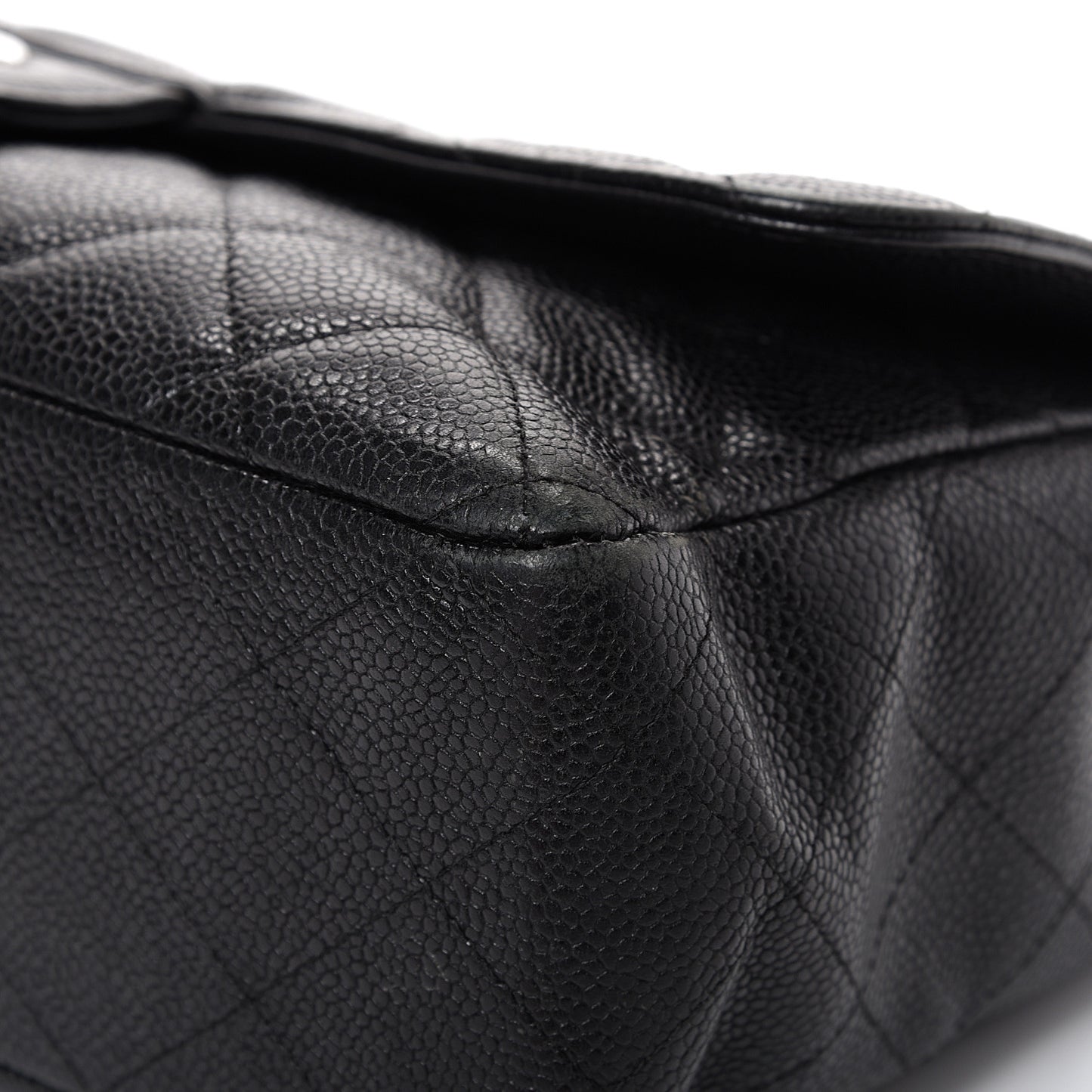 Caviar Quilted Jumbo Single Flap Black