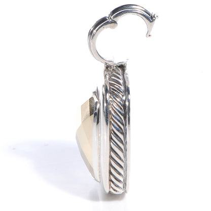 David Yurman Sterling Silver 18k Yellow Gold Dome 20mm Pendant 3 of 6
