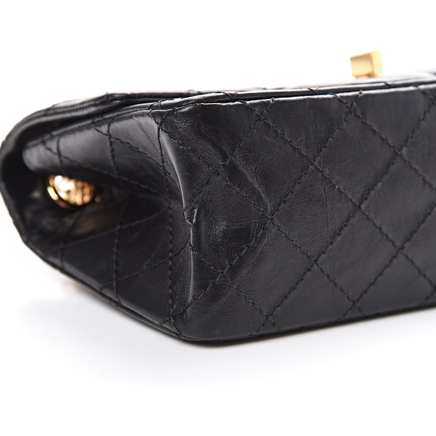 Chanel Aged Calfskin Quilted 2.55 Reissue Mini Flap Black 8 of 11