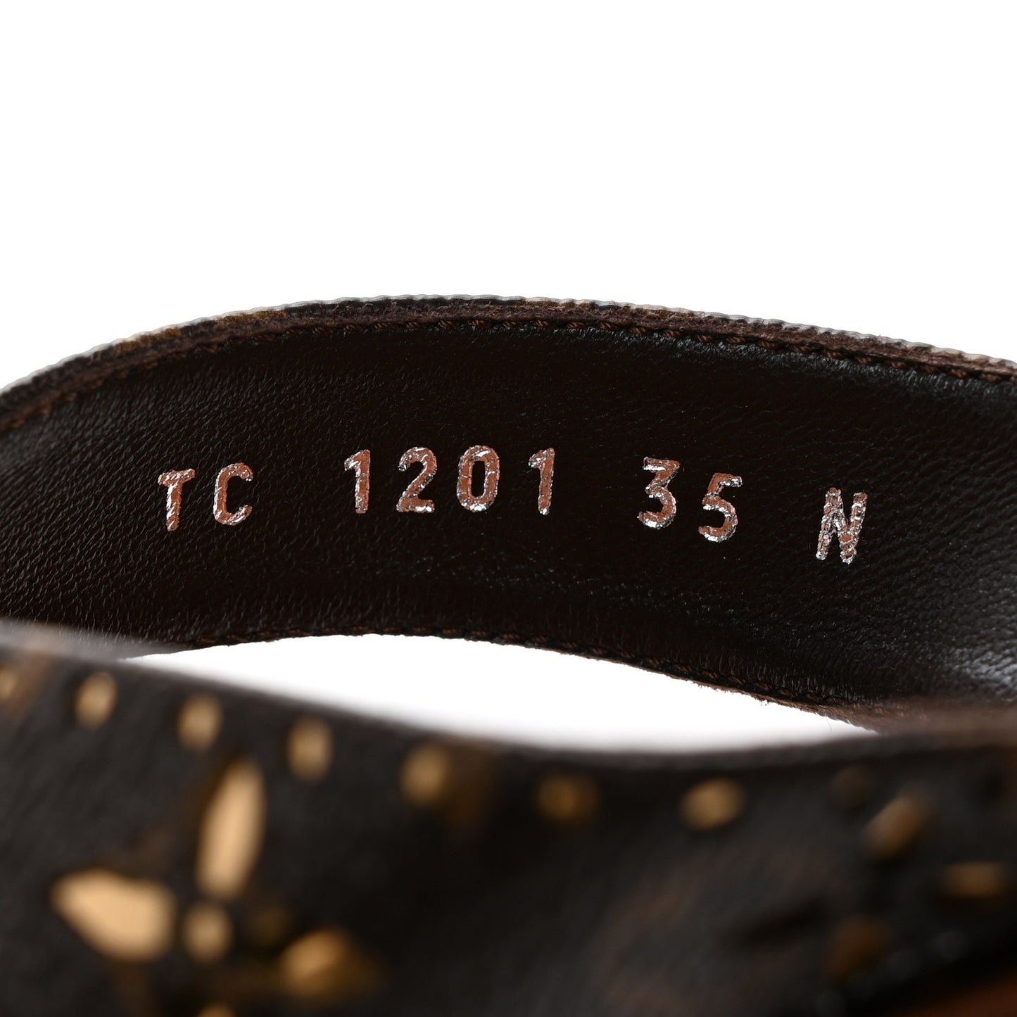 Monogram Sunny Flat Thong Sandals 35 Brown