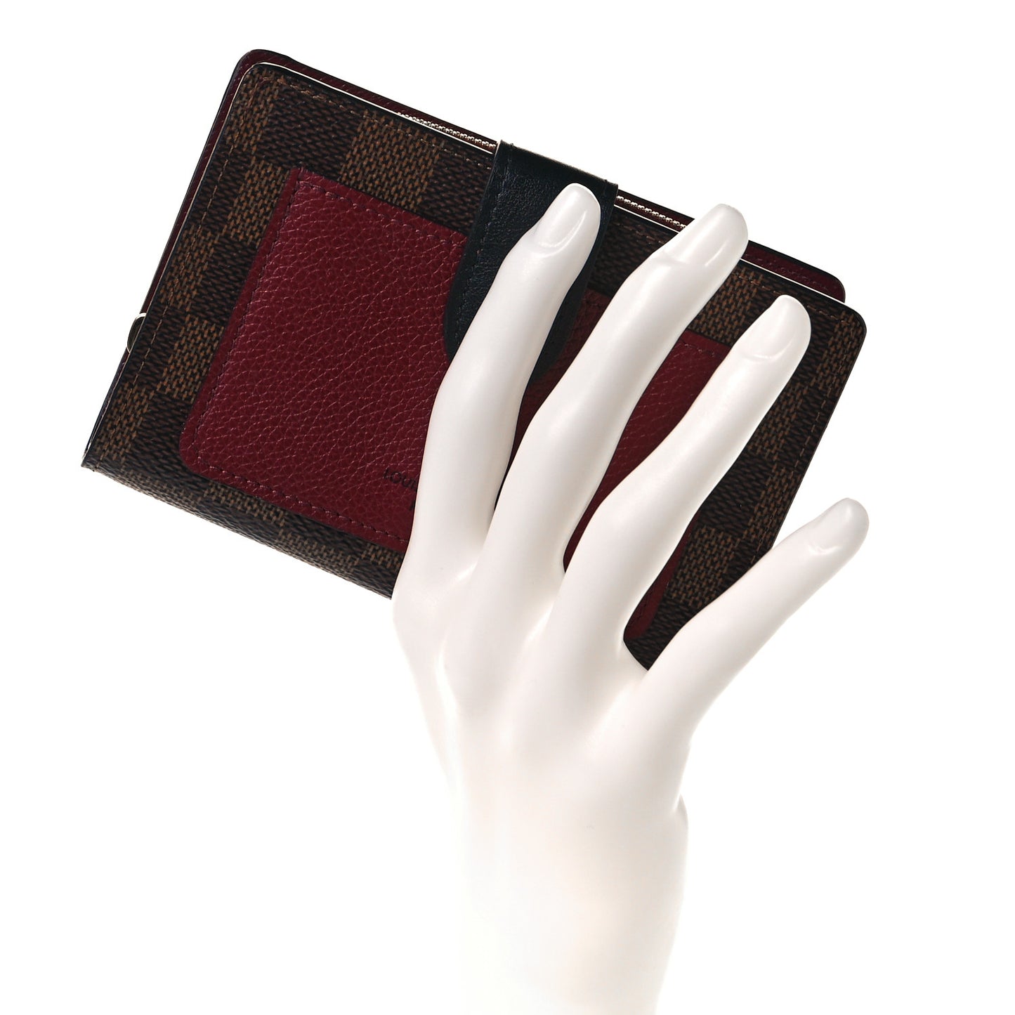Damier Ebene Juliette Wallet Bordeaux Black