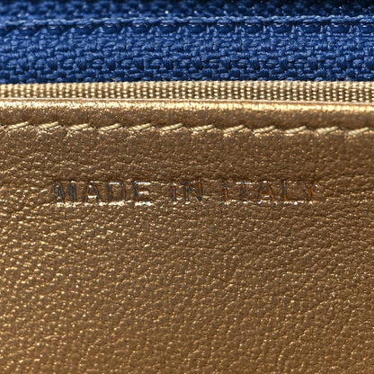 Chanel Lambskin Quilted CC Pearl Crush Wallet on Chain WOC Blue 7 of 11