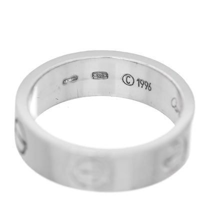 Cartier 18K White Gold 5.5mm LOVE Ring 52 6 4 of 5