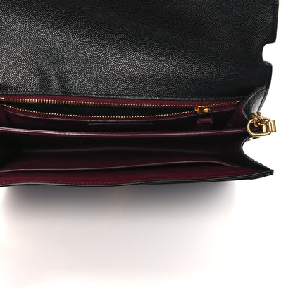 Saint Laurent Grain De Poudre Monogram Cassandra Clasp Bag Black Rouge Legion 5 of 9