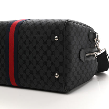 Gucci X BALENCIAGA BB Monogram Web Medium Ophidia Carry-On Duffle Bag Black 9 of 9
