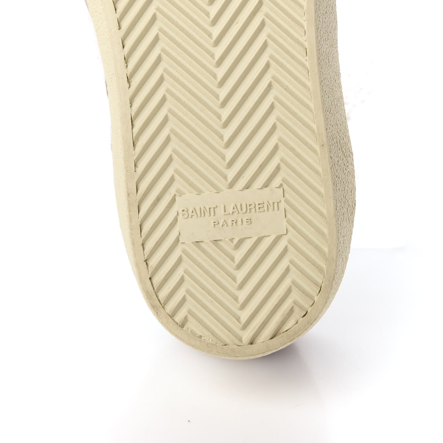 Saint Laurent Calfskin Pony Hair Star Court Sneakers 40 White 6 of 9