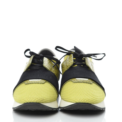 Balenciaga Calfskin Womens Race Runner Sneakers 41 Neon Black 2 of 12