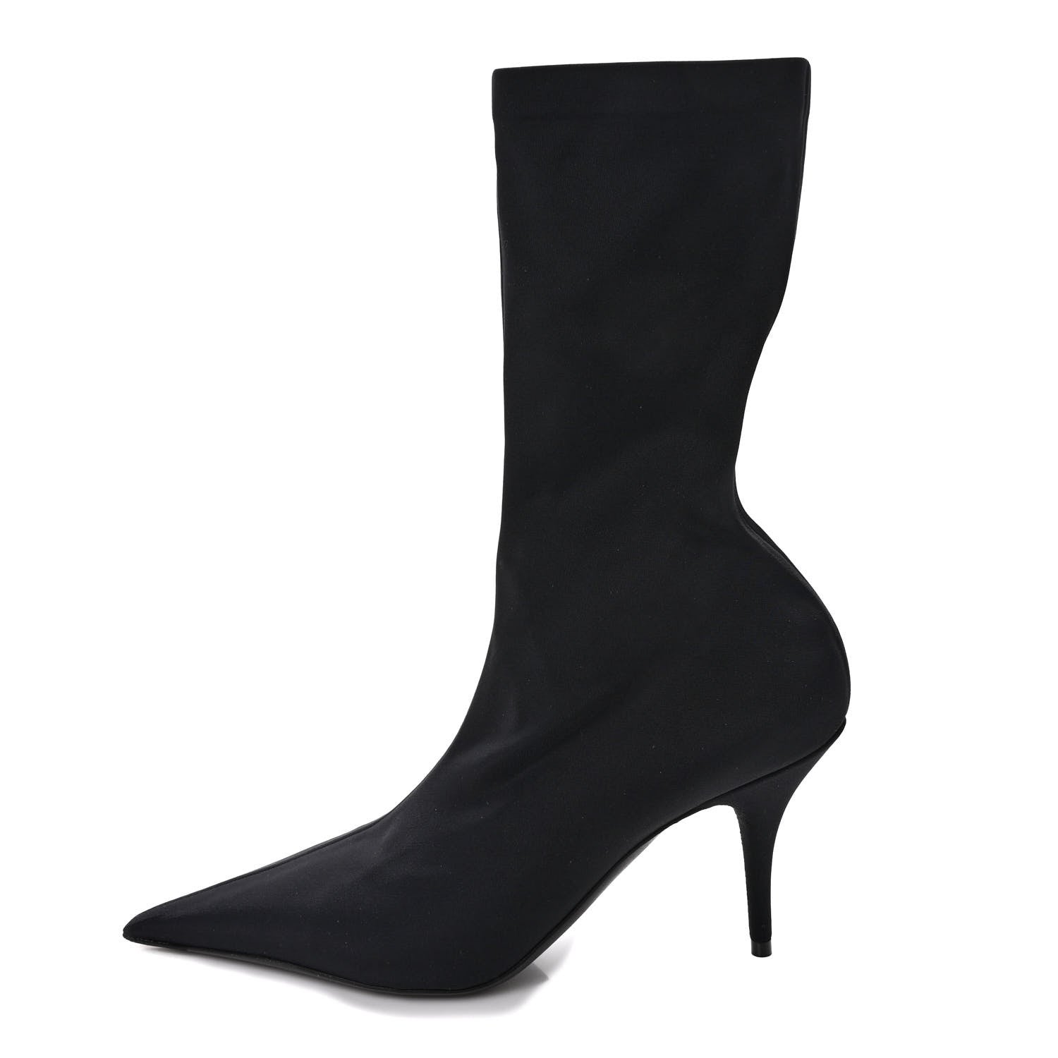 Balenciaga Matte Spandex Extreme Pointed Toe Knife 80mm Ankle Boots 38 Black 1 of 7