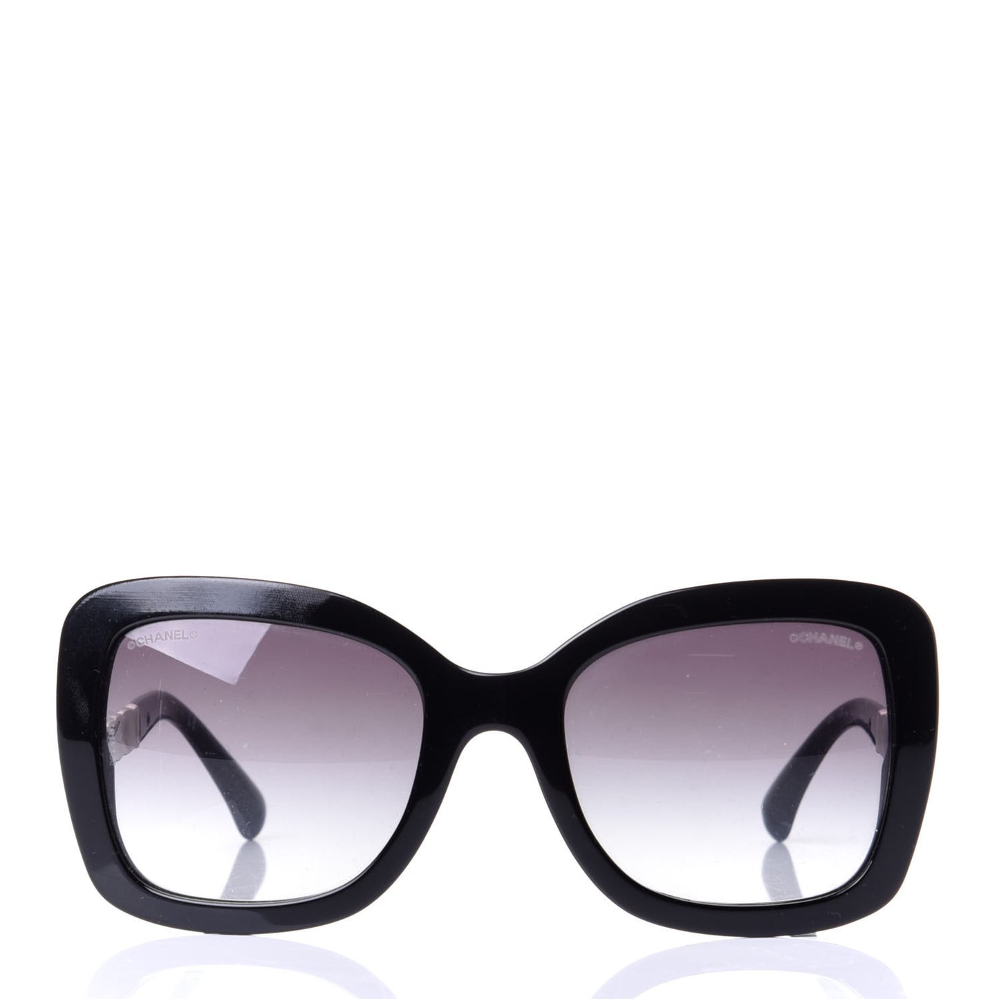 Acetate Spring Butterfly Sunglasses 5370 Black Silver