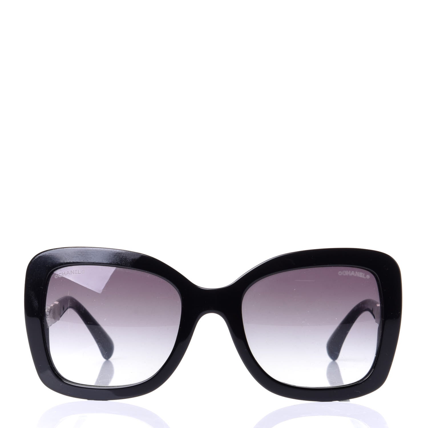 Chanel Acetate Spring Butterfly Sunglasses 5370 Black Silver 2 of 4