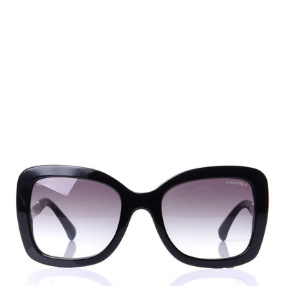Chanel Acetate Spring Butterfly Sunglasses 5370 Black Silver 2 of 4
