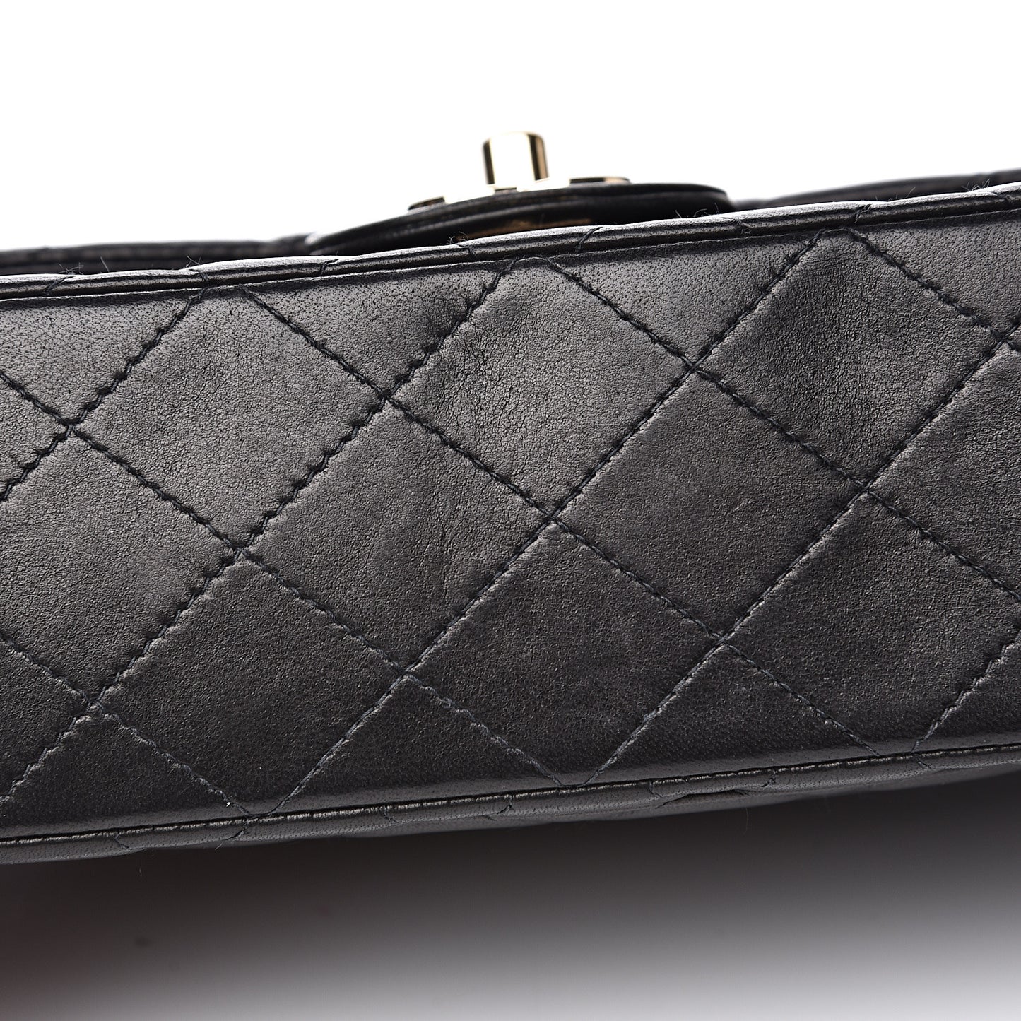 Lambskin Quilted Small Double Flap Black