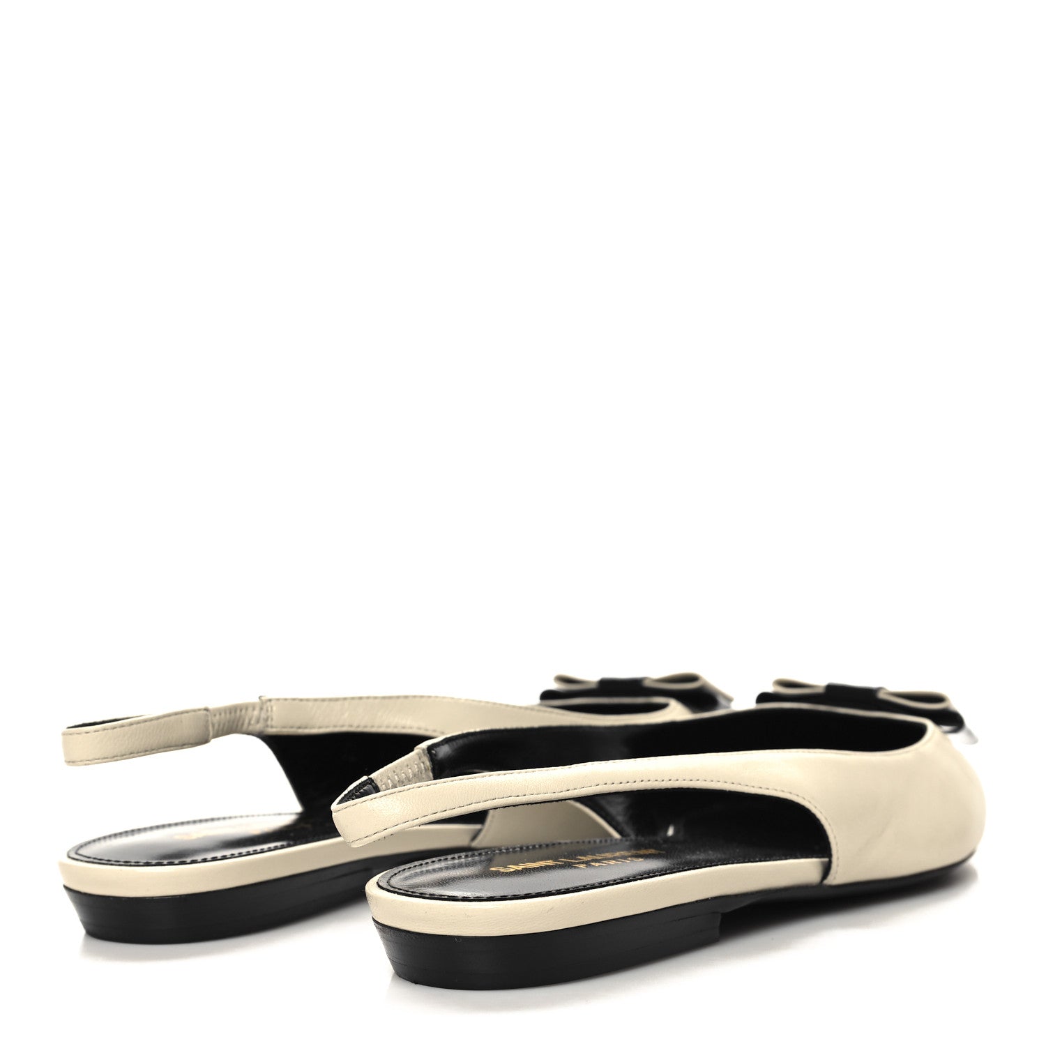 Saint Laurent Belfagor Anais Slingback Flats 37 Navy Pearl 4 of 8