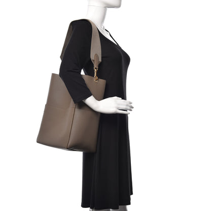 Celine Soft Grained Calfskin Sangle Bucket Bag Taupe 2 of 12