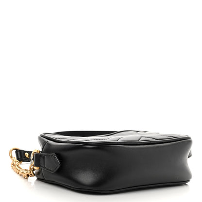 Gucci Calfskin Matelasse Mini GG Marmont Chain Shoulder Bag Black 4 of 10