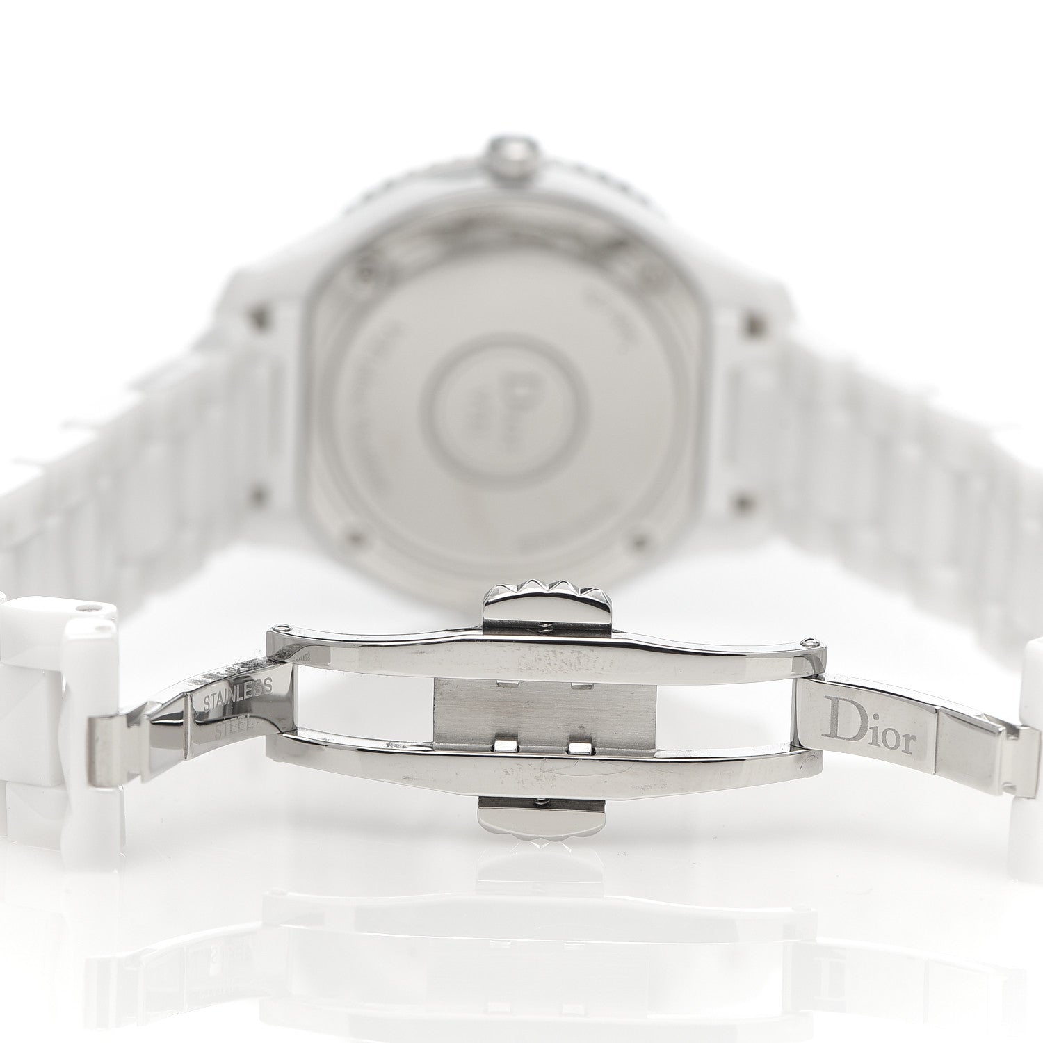 Christian Dior Stainless Steel Ceramic 33mm Dior VIII Quartz Watch White 6 of 7
