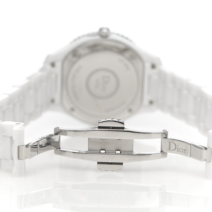 Christian Dior Stainless Steel Ceramic 33mm Dior VIII Quartz Watch White 6 of 7