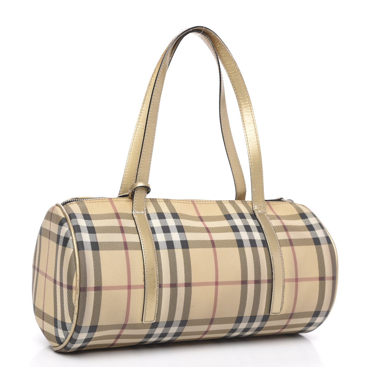 House Check London Satchel Gold