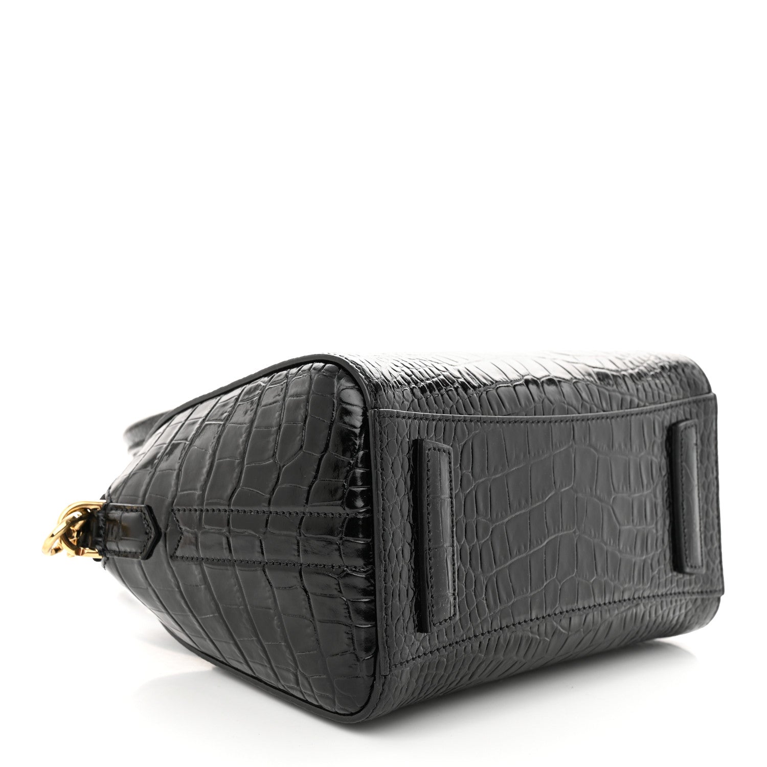 Givenchy Calfskin Crocodile Embossed Mini Antigona Black 4 of 11