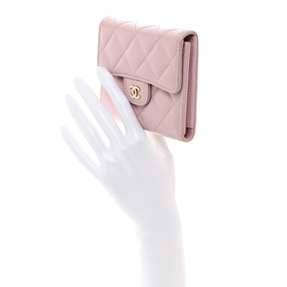 Chanel Caviar Quilted Compact Flap Wallet Light Pink 2 of 8
