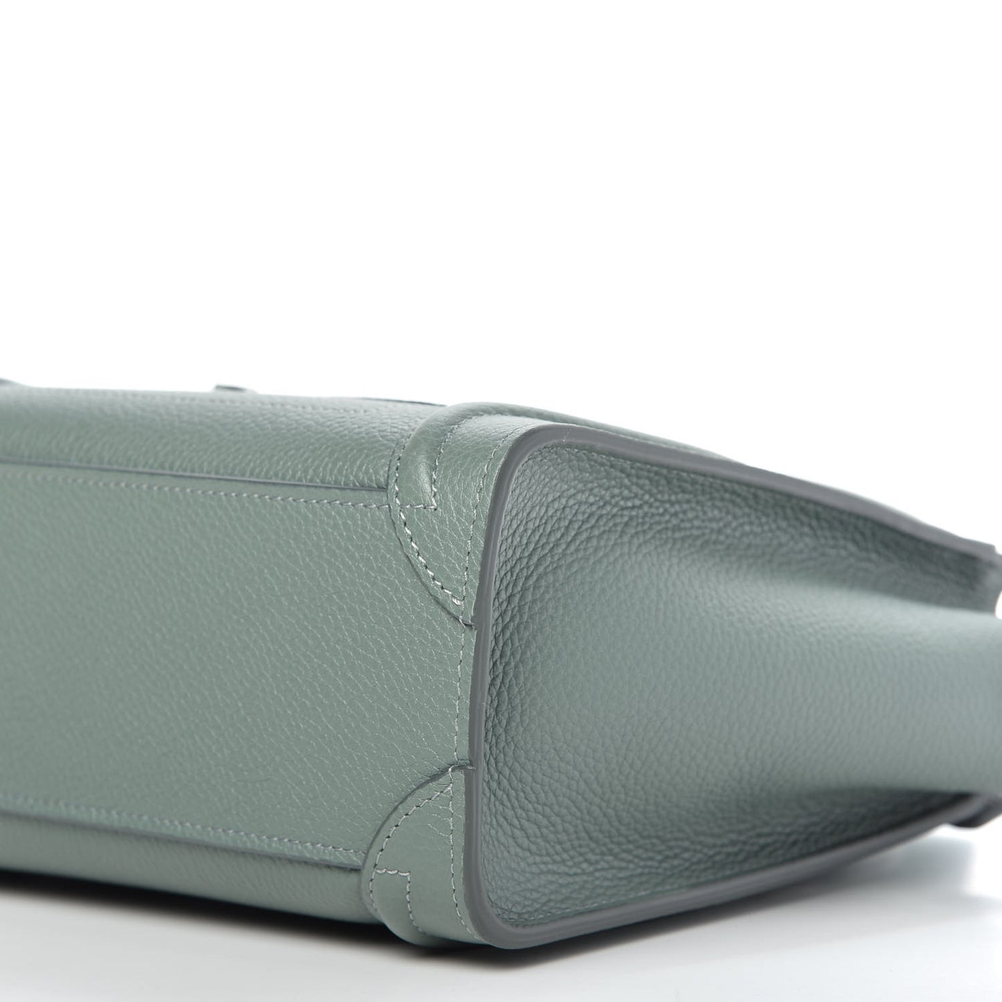 Drummed Calfskin Nano Luggage Celadon