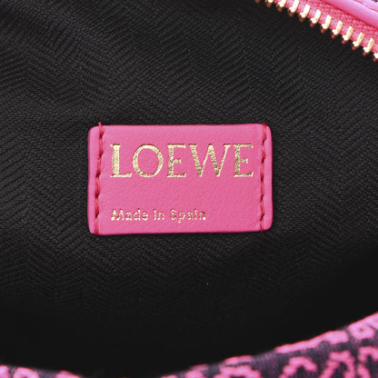 Loewe Jacquard Anagram Calfskin Small Cubi Bag Pink 6 of 9