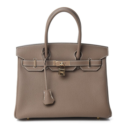Hermes Togo Horseshoe Birkin 30 Etoupe Trench 1 of 11