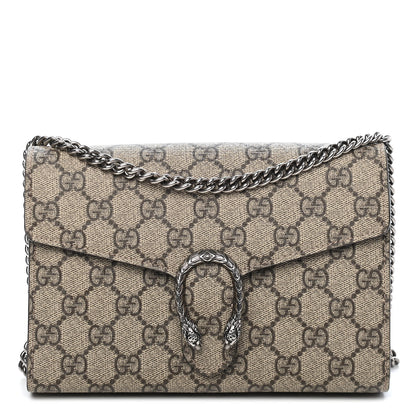 Gucci GG Supreme Monogram Mini Dionysus Chain Wallet Beige Taupe 1 of 9