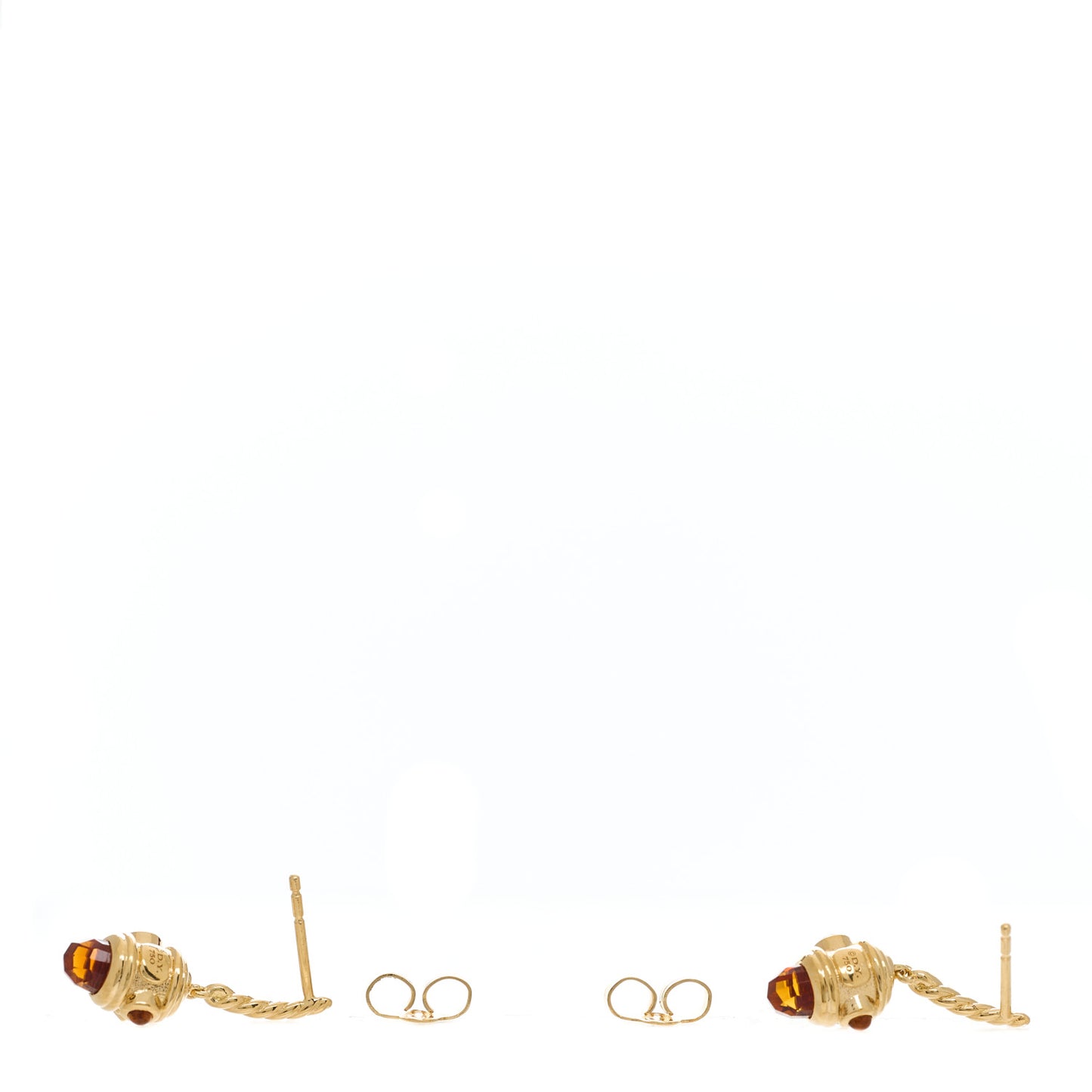 18K Yellow Gold Citrine Renaissance Drop Earrings