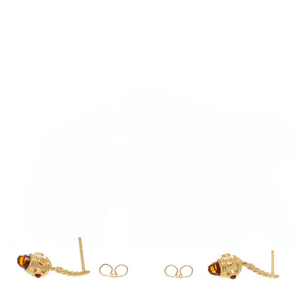 David Yurman 18K Yellow Gold Citrine Renaissance Drop Earrings 3 of 4