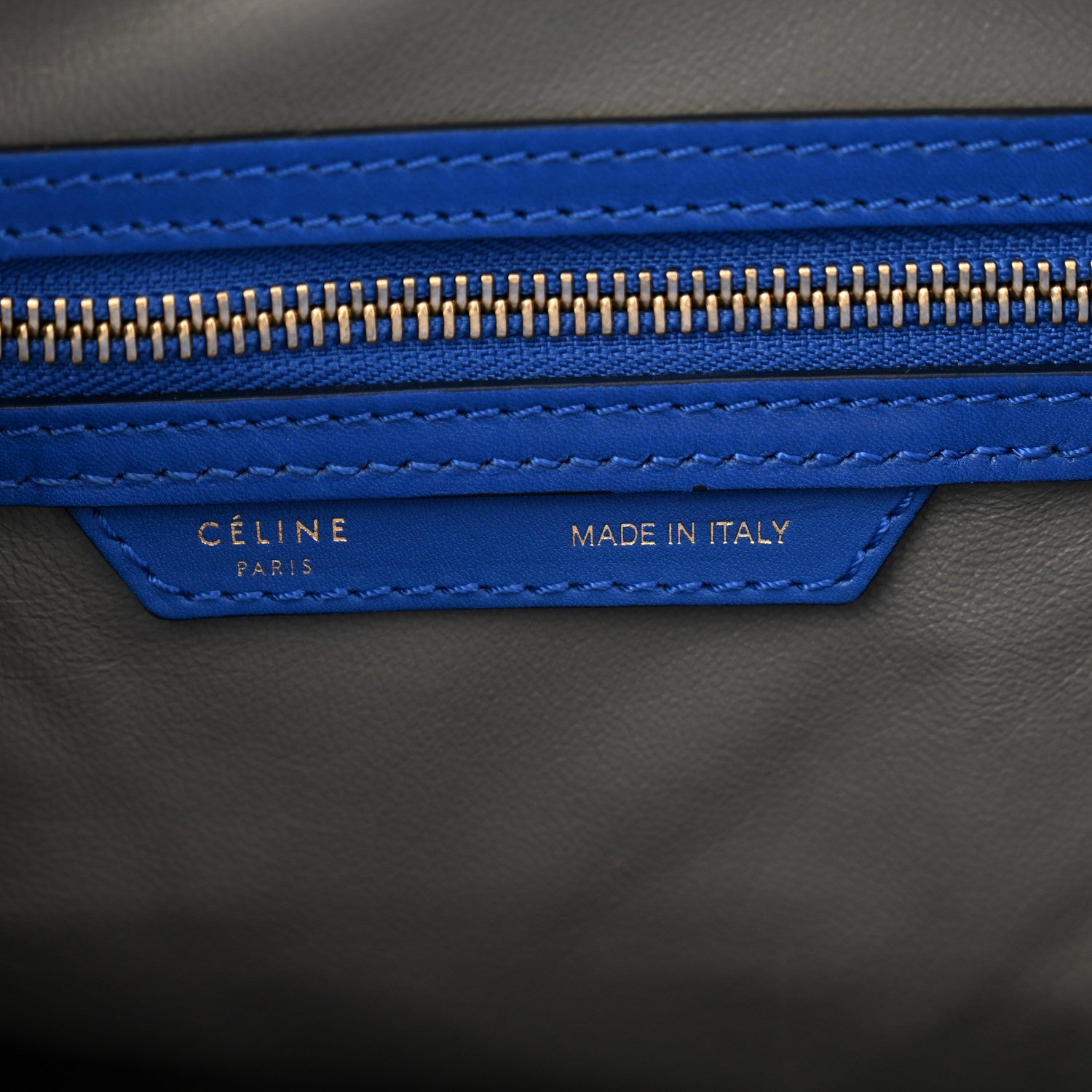 Celine Smooth Calfskin Suede Mini Luggage Royal Blue 5 of 10