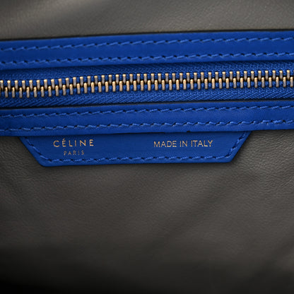 Celine Smooth Calfskin Suede Mini Luggage Royal Blue 5 of 10