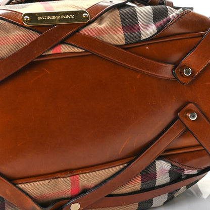 Burberry House Check Bridle Calfskin Medium Gosford Hobo Dark Tan 14 of 15