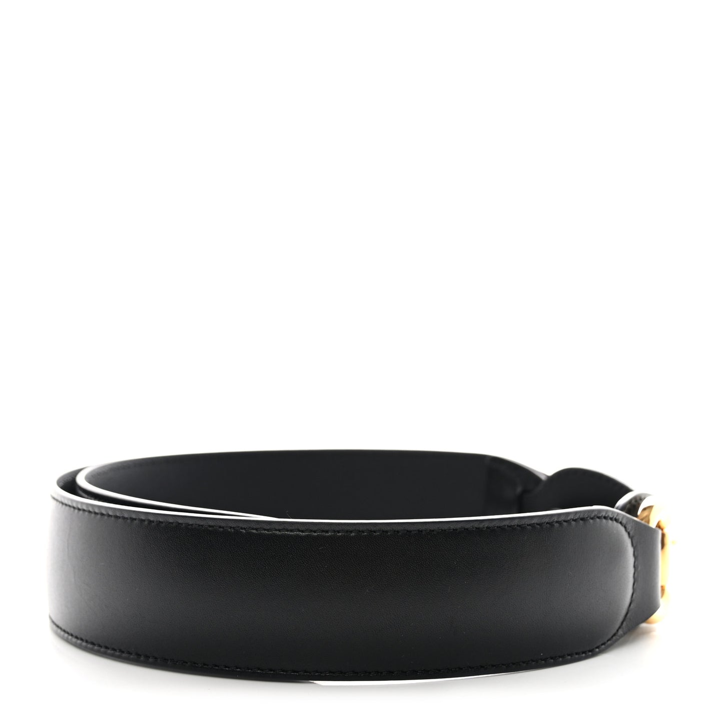 Efesto Leather Horsebit 25mm Belt 85 34 Black