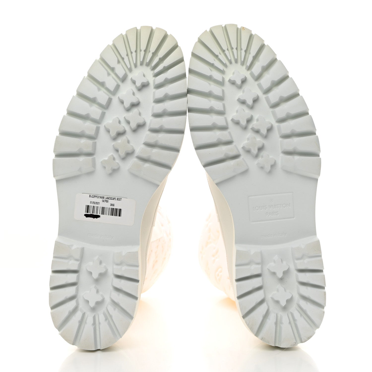 Louis Vuitton Calfskin Monogram Embossed Neoprene Mens Landscape Ankle Boot 8 White 5 of 9