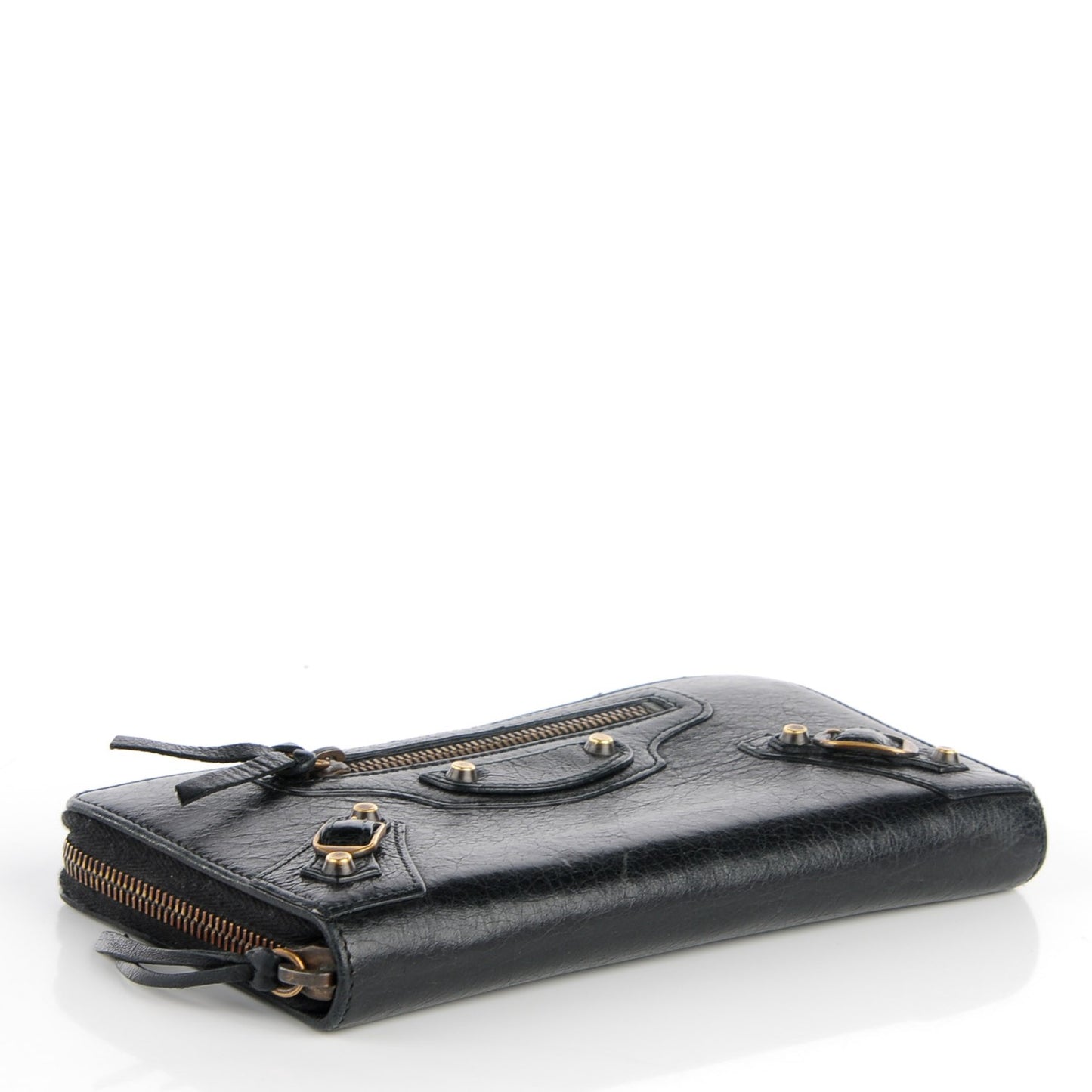 Agneau Classic Hardware Money Wallet Black
