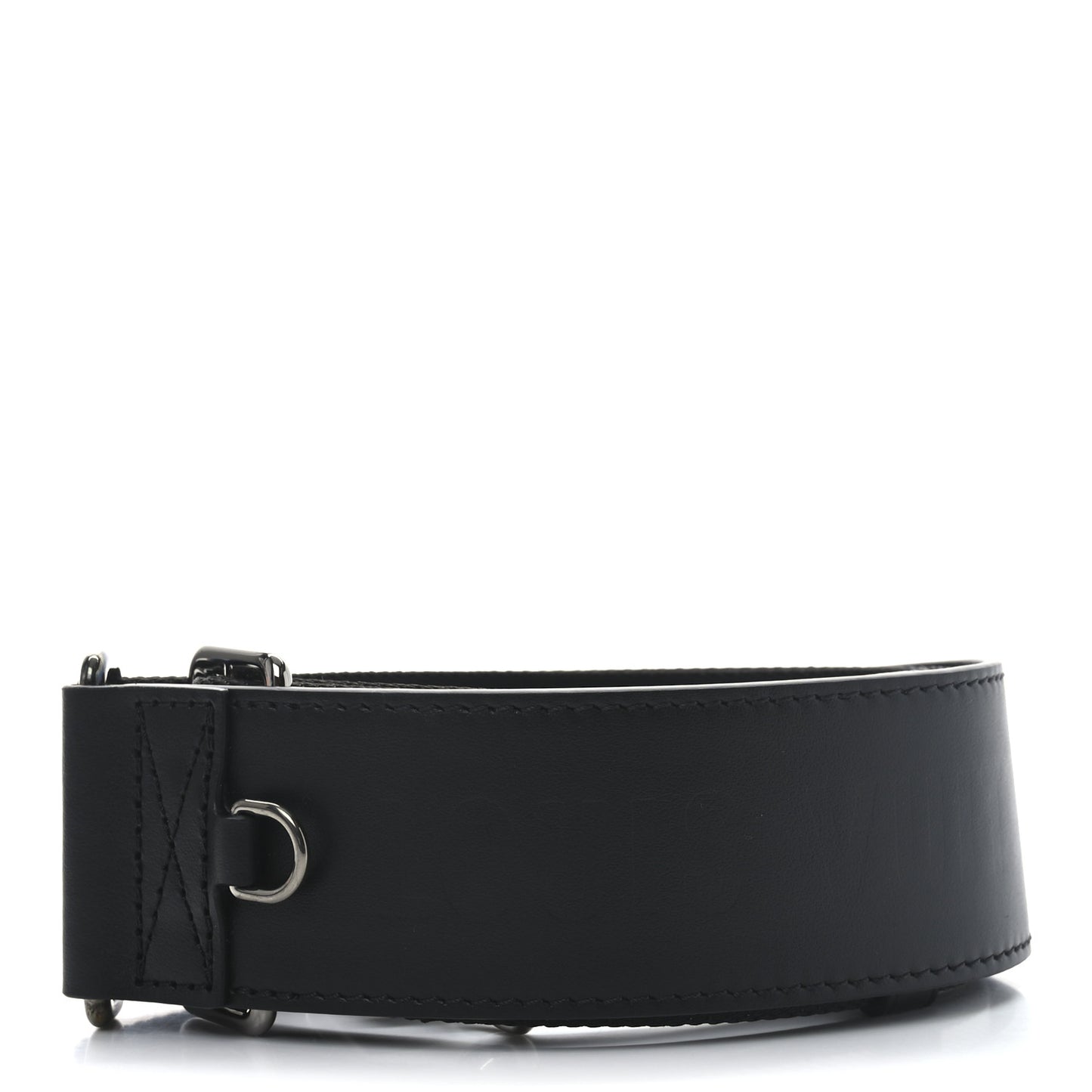 Nylon Jacquard Sporty Bandouliere Shoulder Strap Black