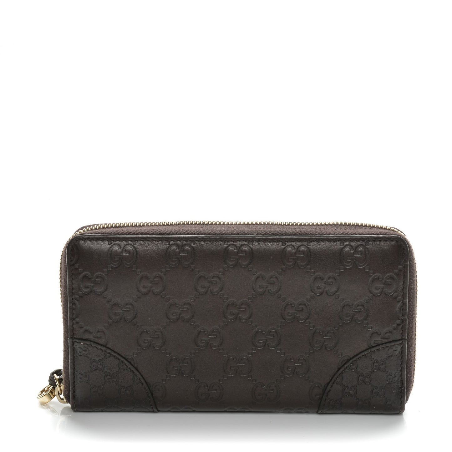 Guccissima Signature Microguccissima Bree Zip Around Wallet Chocolate