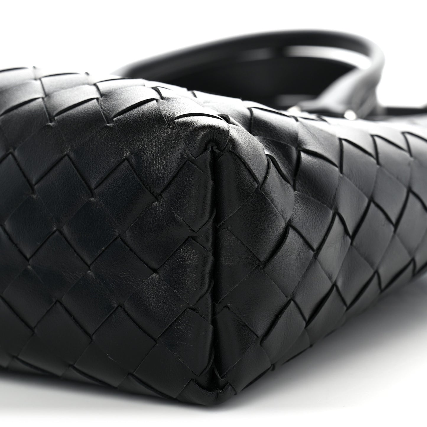 Calfskin Intrecciato Zipped Tote Black