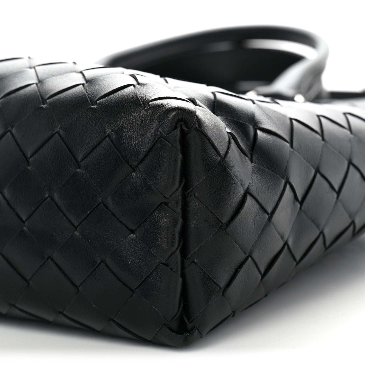 Bottega Veneta Calfskin Intrecciato Zipped Tote Black 10 of 10