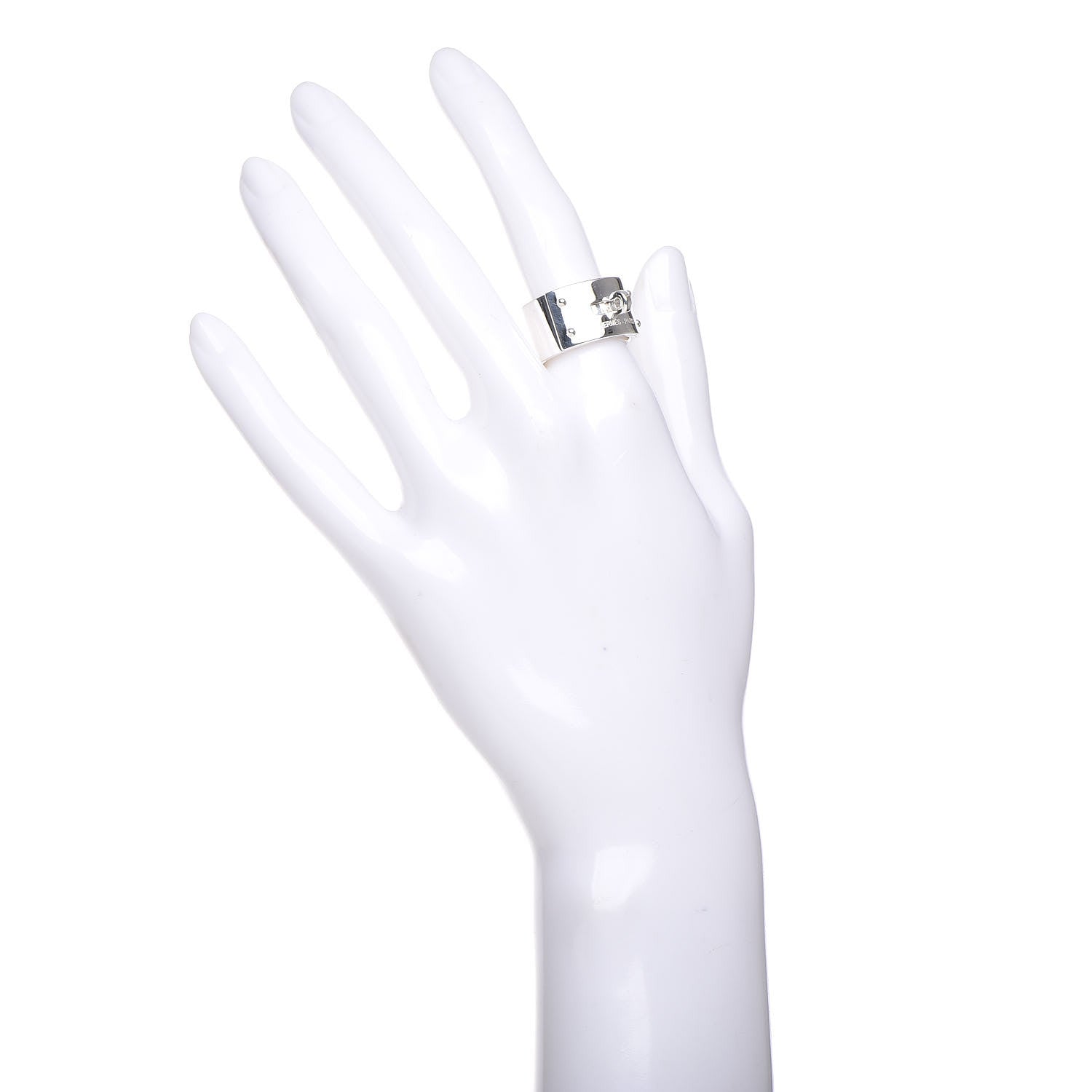 Hermes Sterling Silver Kelly GM Ring 54 7 2 of 6