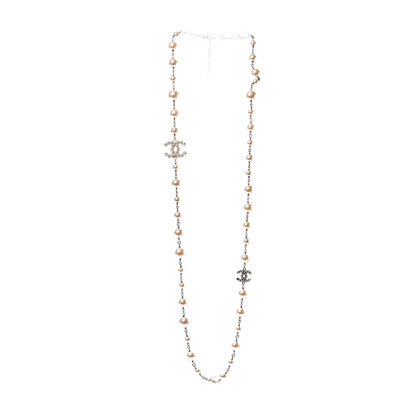 Chanel Graduated Pearl CC Long Necklace Gold 2 of 6