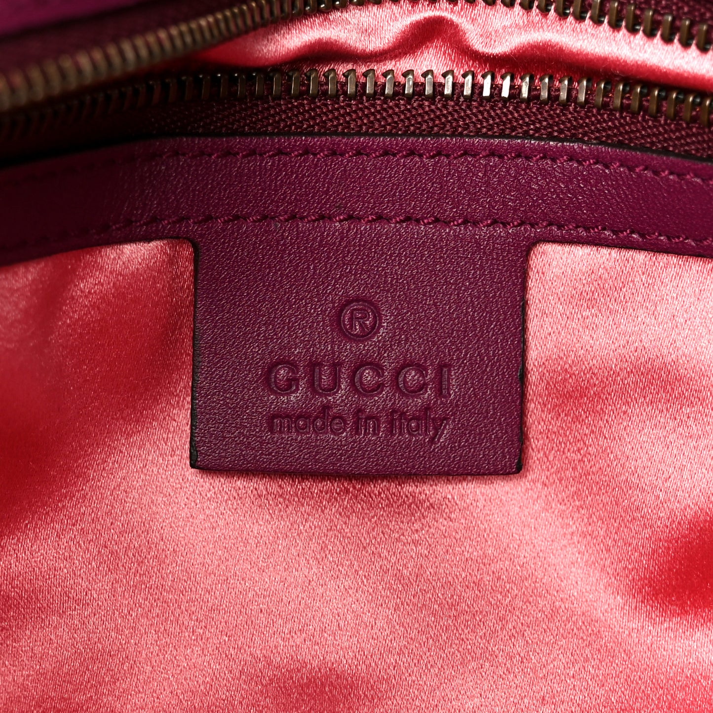 Velvet Matelasse Small GG Marmont Shoulder Bag Fuchsia Violet Cyclamen